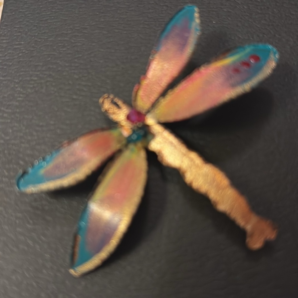 Brooch ‘Dragonfly’ Handcrafted Metal (Giftable)